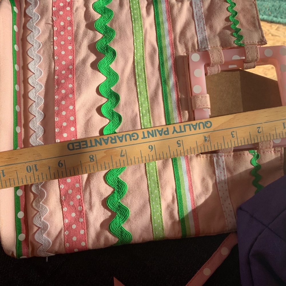 pink green preppy girls purse
